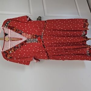 Torrid Mini Challis Boarder Skater Dress‎ Plus Sz 3